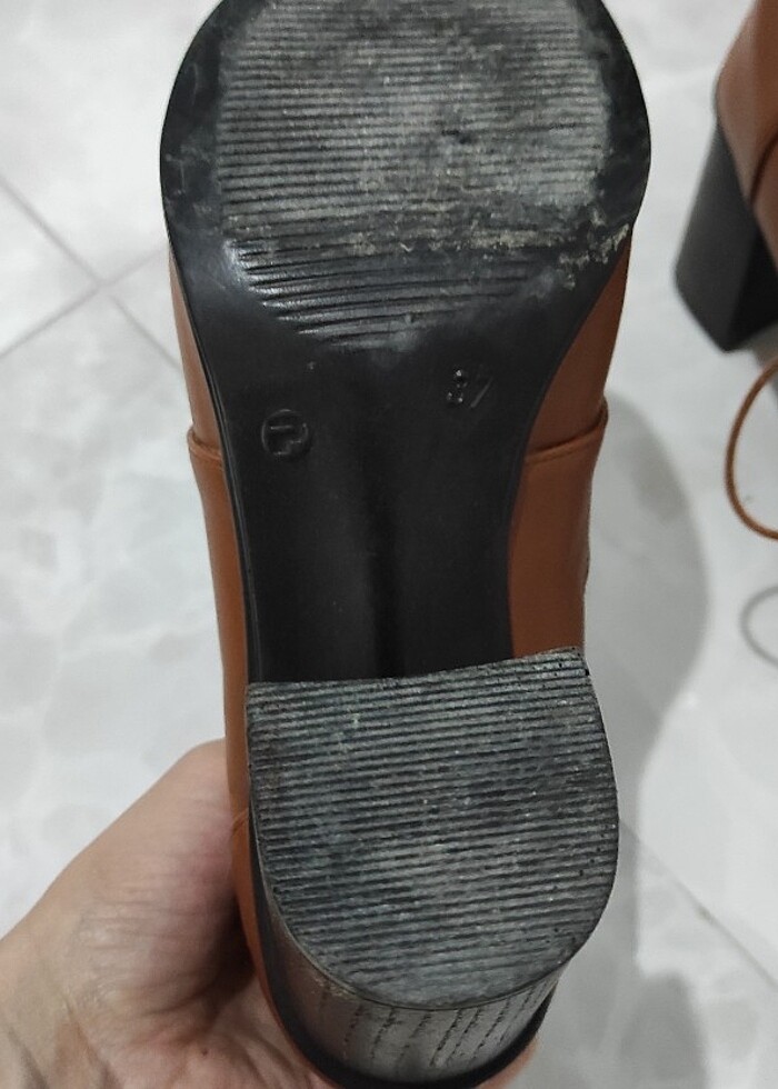 Taba Rengi Yazlık Topuklu 37-38 Numara - Görsel 5