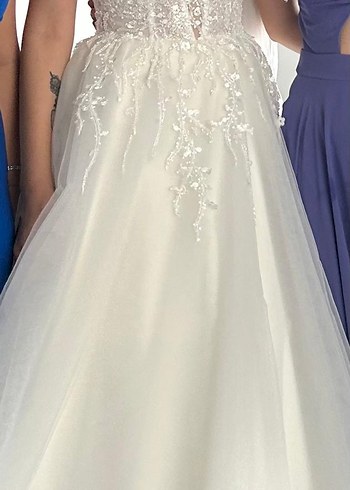 diğer Beden Helen model Beyaz Straplez A Kesim Uzun Gelinlik