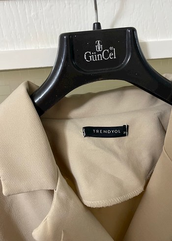 Bej Keten Mini Kadın Tulum - Görsel 3