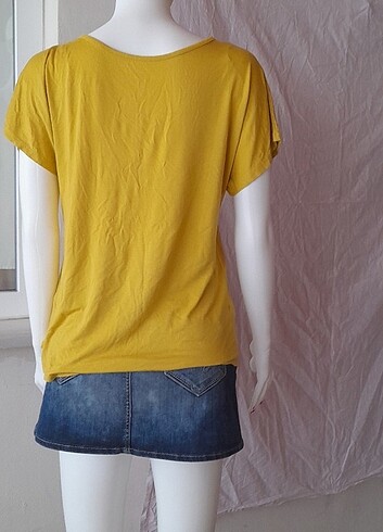 38 Beden sarı Renk Bayan tshirt 