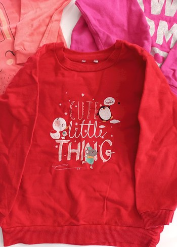 LC Waikiki Renkli Pamuk Kız T-shirtleri, Uzun Kollu, Baskılı