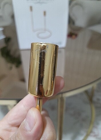 Zara Home Gold 2 kollu Şamdan