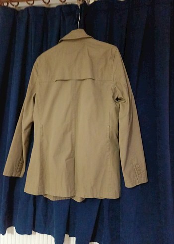 Bej Midi Kadın Trençkot Çift Düğmeli - Görsel 6