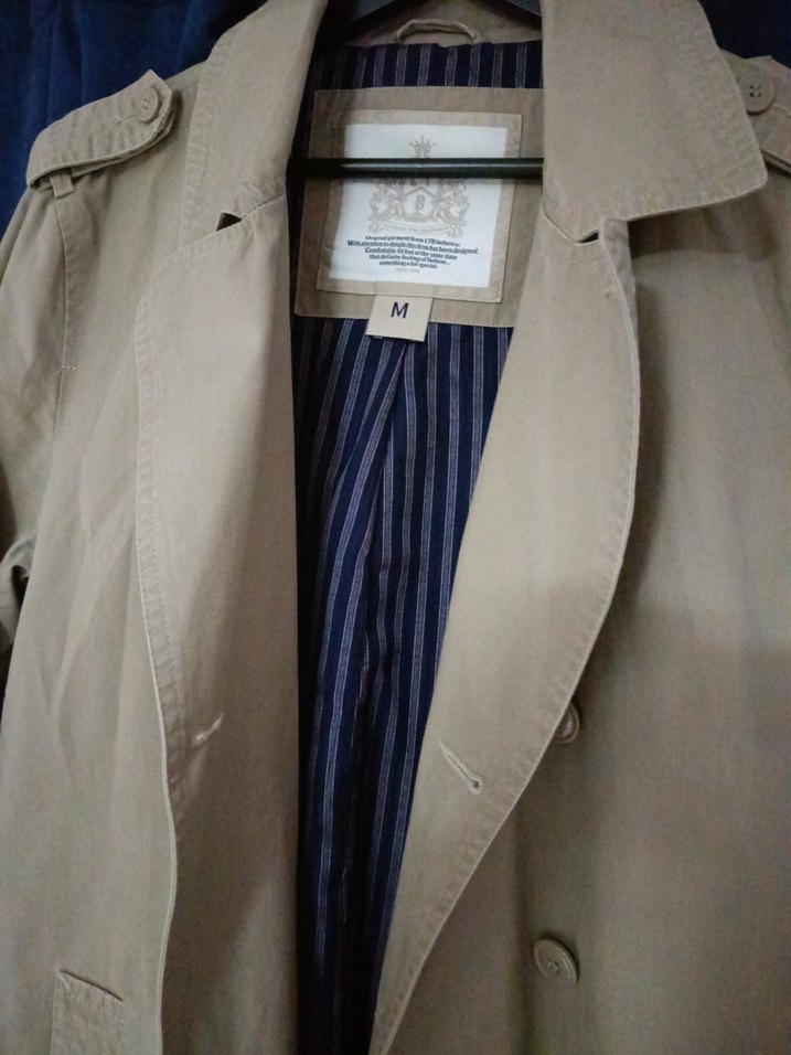 Bej Midi Kadın Trençkot Çift Düğmeli - Görsel 5