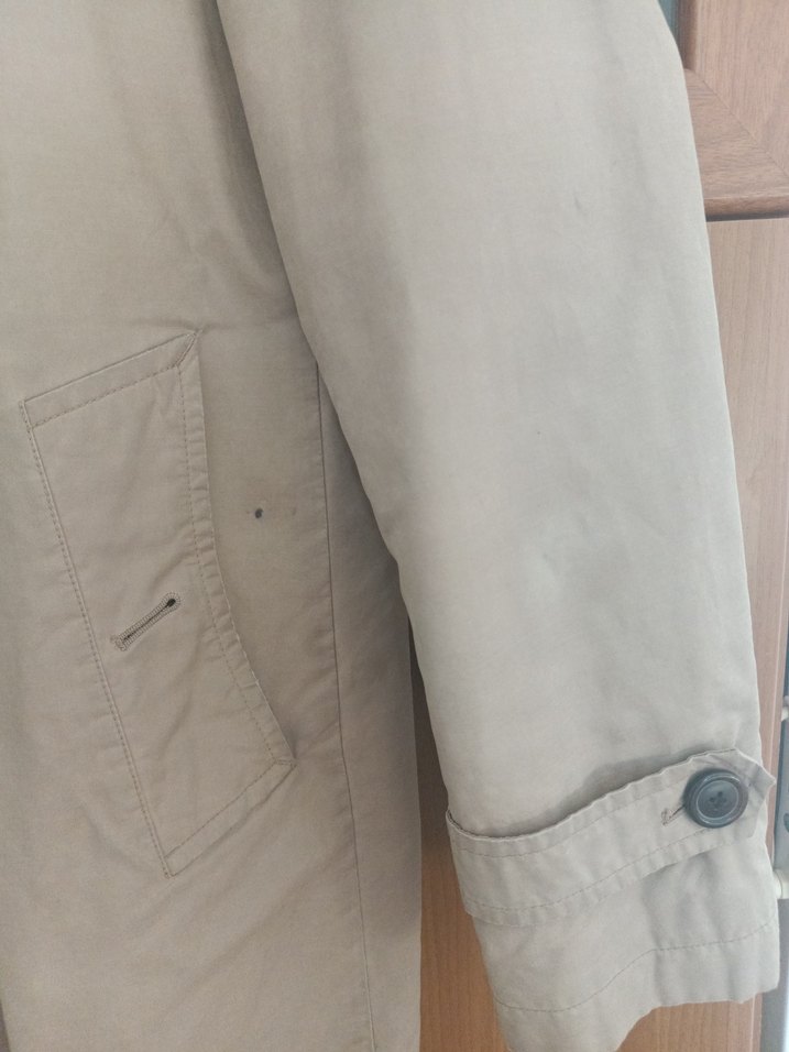 Bej Düğmeli Erkek Trençkot - Görsel 4