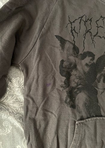 American Vintage Gri Kapüşonlu Fermuarlı Kadın Ceket