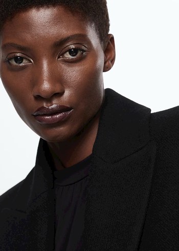 Mango Mücevher Taşlı Yün Palto - Görsel 5