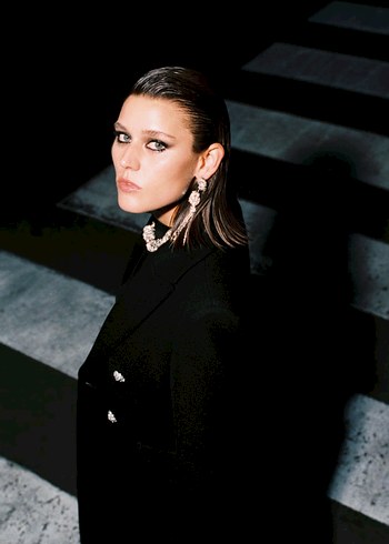 Mango Mücevher Taşlı Yün Palto - Görsel 7