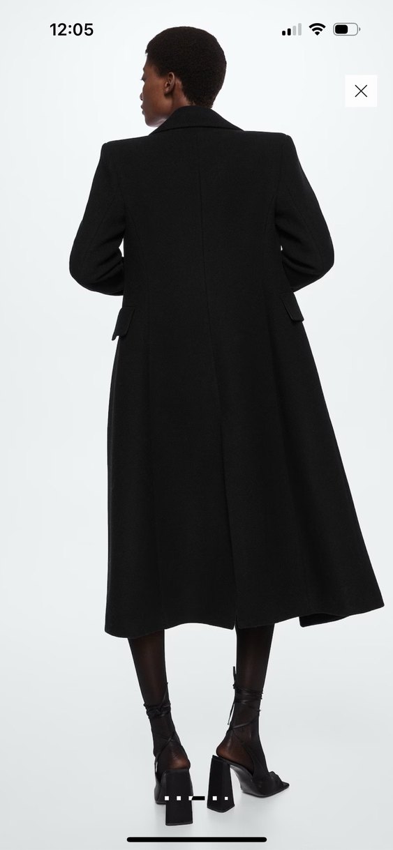 Mango Mücevher Taşlı Yün Palto - Görsel 4