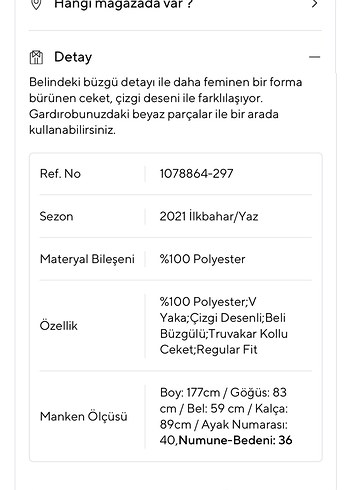 Network Laçivert Çizgili Ceket - Görsel 7