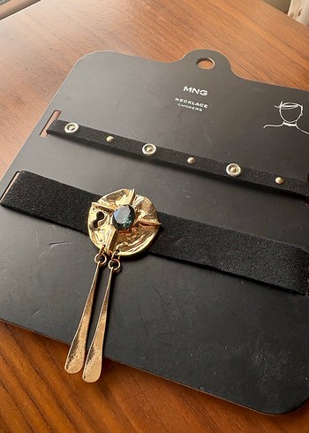 Bohem Tarzı Altın Renkli Midi Kolye - Görsel 2