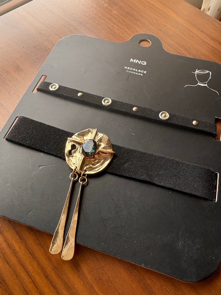 Bohem Tarzı Altın Renkli Midi Kolye - Görsel 2