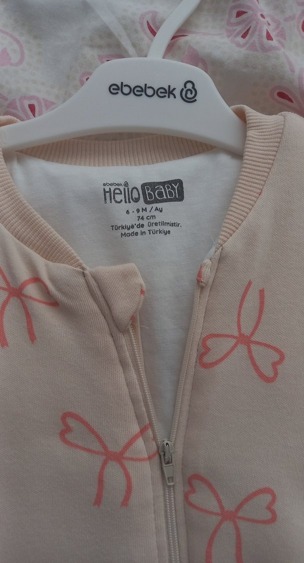 Bebek Kız Tulum Beyaz Fiyonklu e bebek - Görsel 2