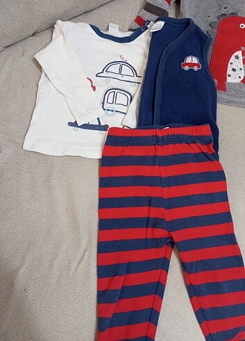 1 Yaş Beden çeşitli Renk Erkek bebek pijama