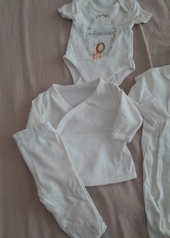 Bebek Erkek Beyaz Pamuklu Bohem Takım - Görsel 4