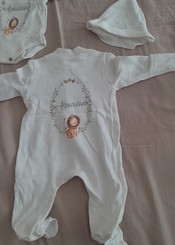 Bebek Erkek Beyaz Pamuklu Bohem Takım - Görsel 3