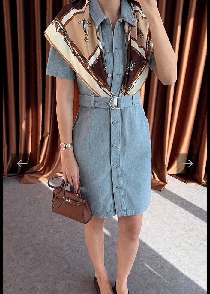 Denim Jean Elbise - Görsel 2