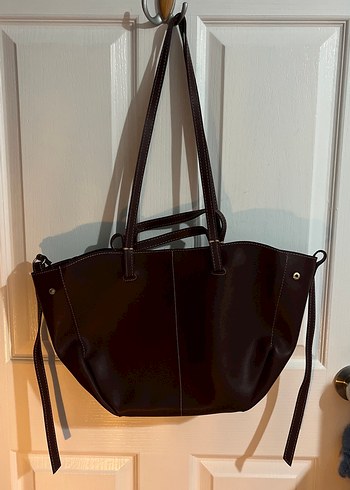 Bordo Deri Kadın Çanta - Görsel 2