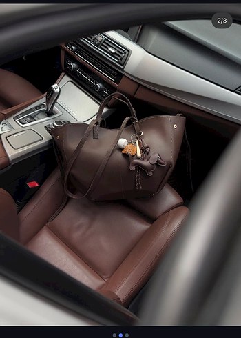 Bordo Deri Kadın Çanta - Görsel 5