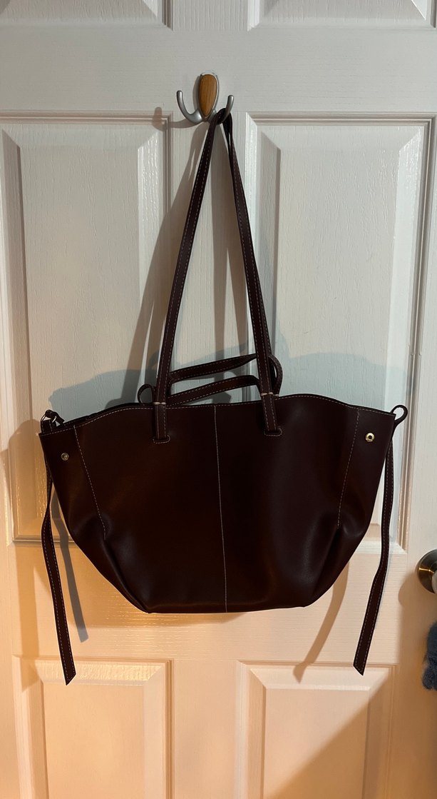 Bordo Deri Kadın Çanta - Görsel 2