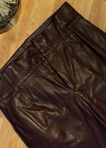 Deri Midi Kadın Pantolon - Görsel 2