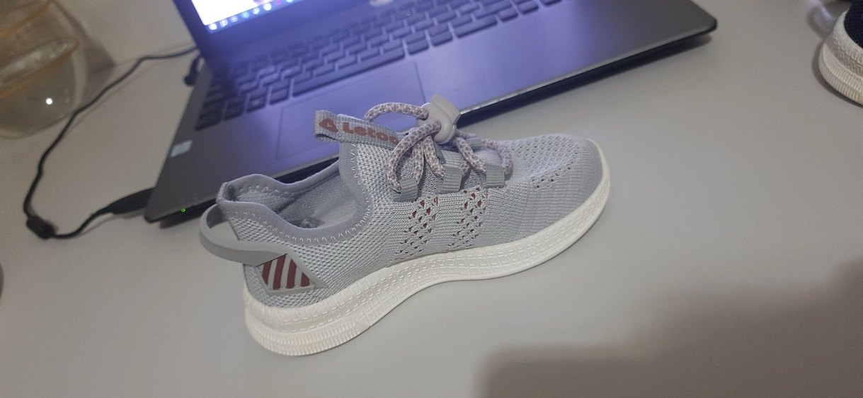 Gri Bağcıklı Spor Ayakkabı - Görsel 2