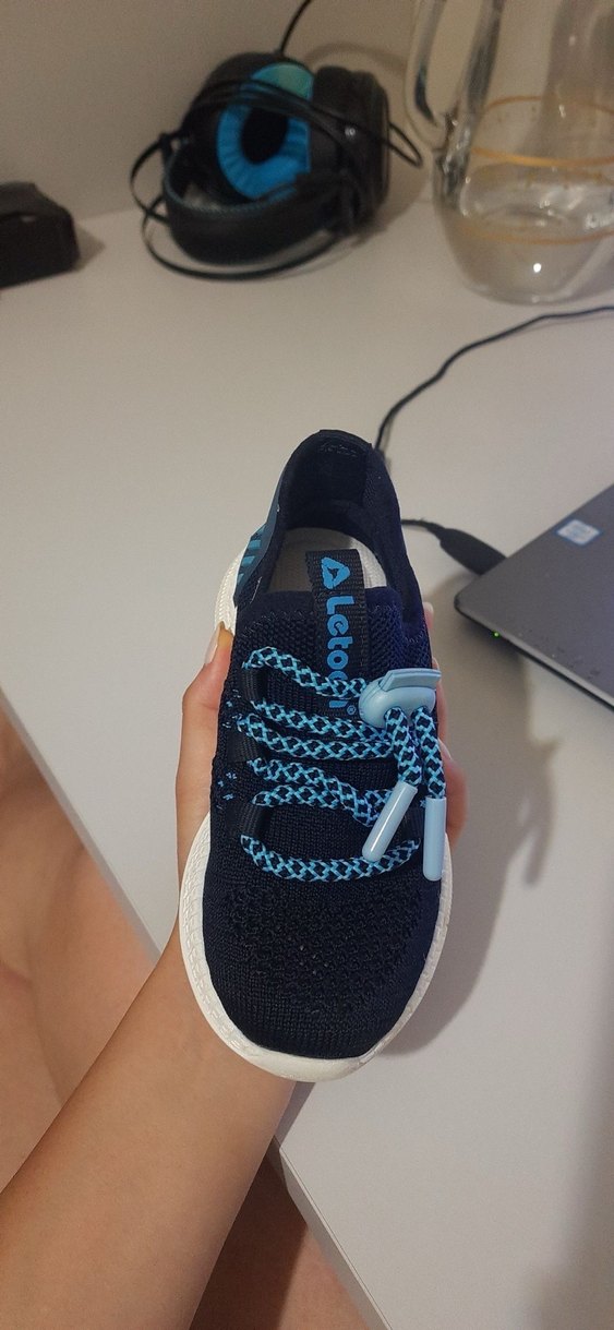 Çocuk Mavi Desenli Spor Ayakkabı - Görsel 2