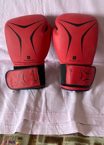 Kırmızı Deri Erkek Boks Eldiveni Velcro - Görsel 4