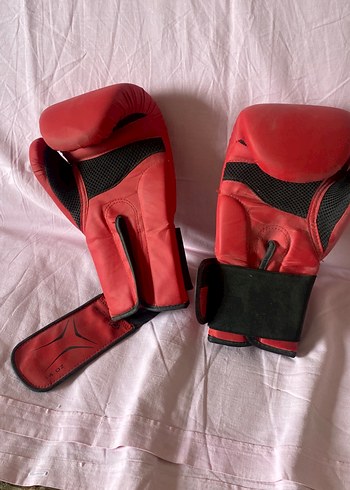 Kırmızı Deri Erkek Boks Eldiveni Velcro - Görsel 2