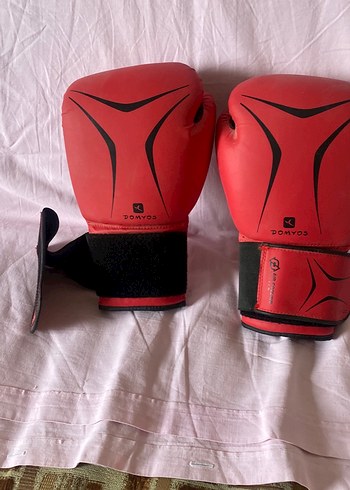 Kırmızı Deri Erkek Boks Eldiveni Velcro - Görsel 3