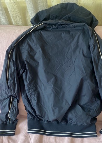 Mavi Erkek Midi Yağmurluk Fermuarlı - Görsel 3