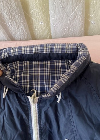 Mavi Erkek Midi Yağmurluk Fermuarlı - Görsel 4