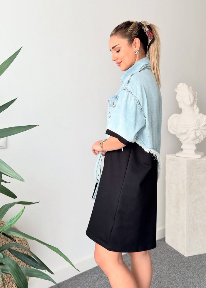 Kısa Kot Elbise - Görsel 2