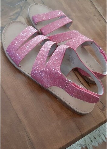 Zara Zara pembe ışiltılı çok şık sandalet