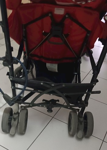 Koyu Kırmızı Bebek Arabası - Görsel 3