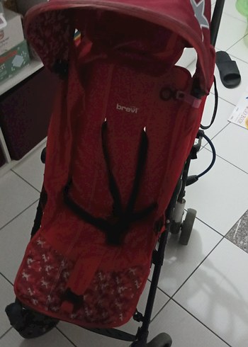 Koyu Kırmızı Bebek Arabası - Görsel 2