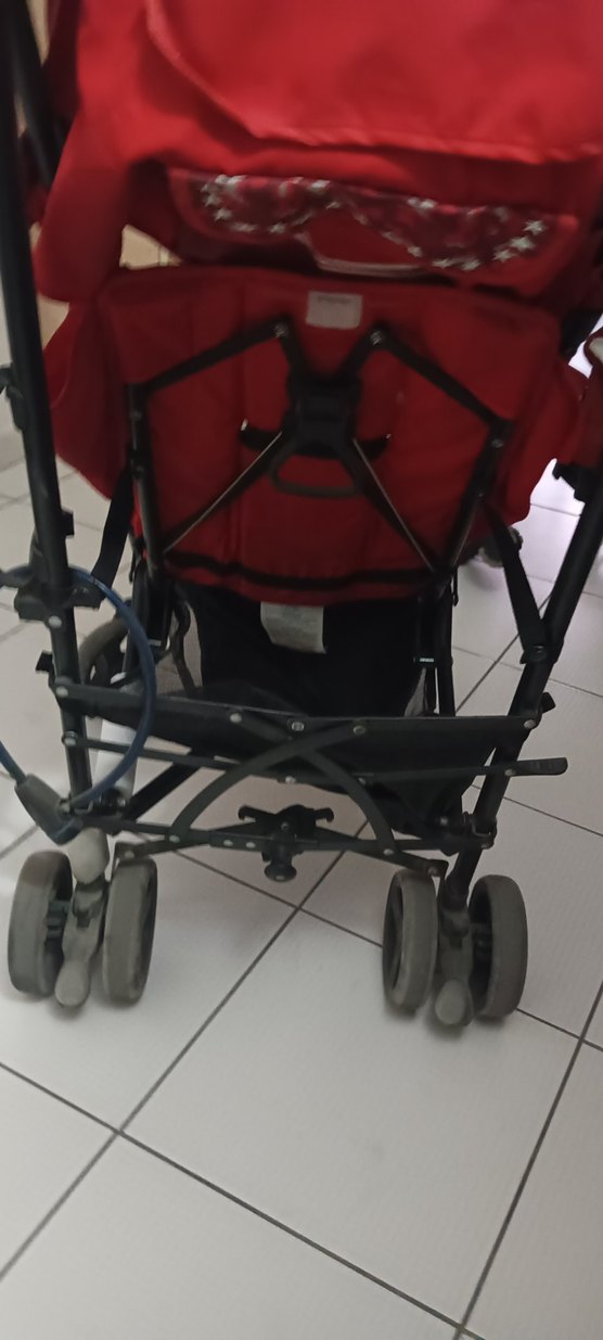 Koyu Kırmızı Bebek Arabası - Görsel 3