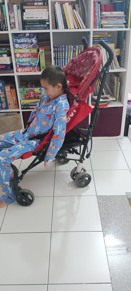 Koyu Kırmızı Bebek Arabası - Görsel 5