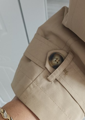 46 beden Bej Kuşaklı Kadın Trençkot - Görsel 3