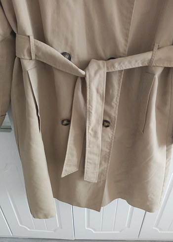 46 beden Bej Kuşaklı Kadın Trençkot - Görsel 10