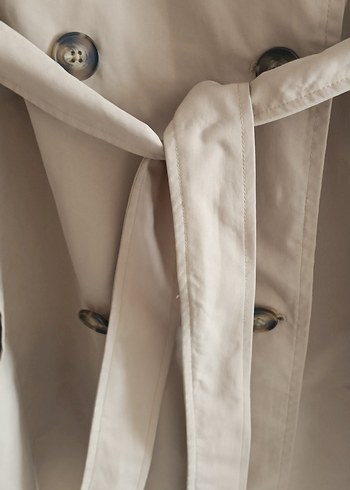 46 beden Bej Kuşaklı Kadın Trençkot - Görsel 4