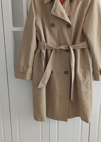 46 beden Bej Kuşaklı Kadın Trençkot - Görsel 9