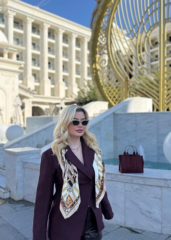 Bordo Mai blazer ceket - Görsel 8