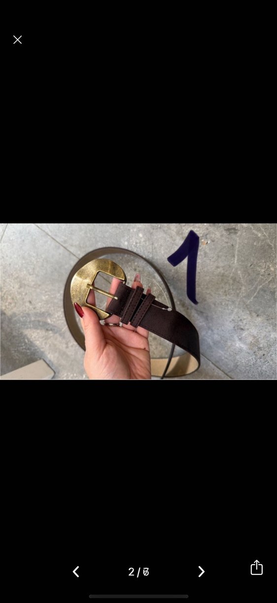 Hızlı bitiyor  Massimo süet Kadın Kemer - Görsel 2