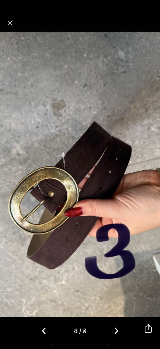 Hızlı bitiyor  Massimo süet Kadın Kemer - Görsel 3