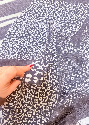 Kadın Bohem Gri etek - Görsel 3