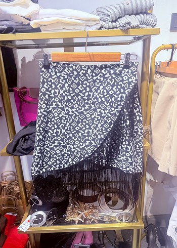 Kadın Bohem Gri etek - Görsel 7