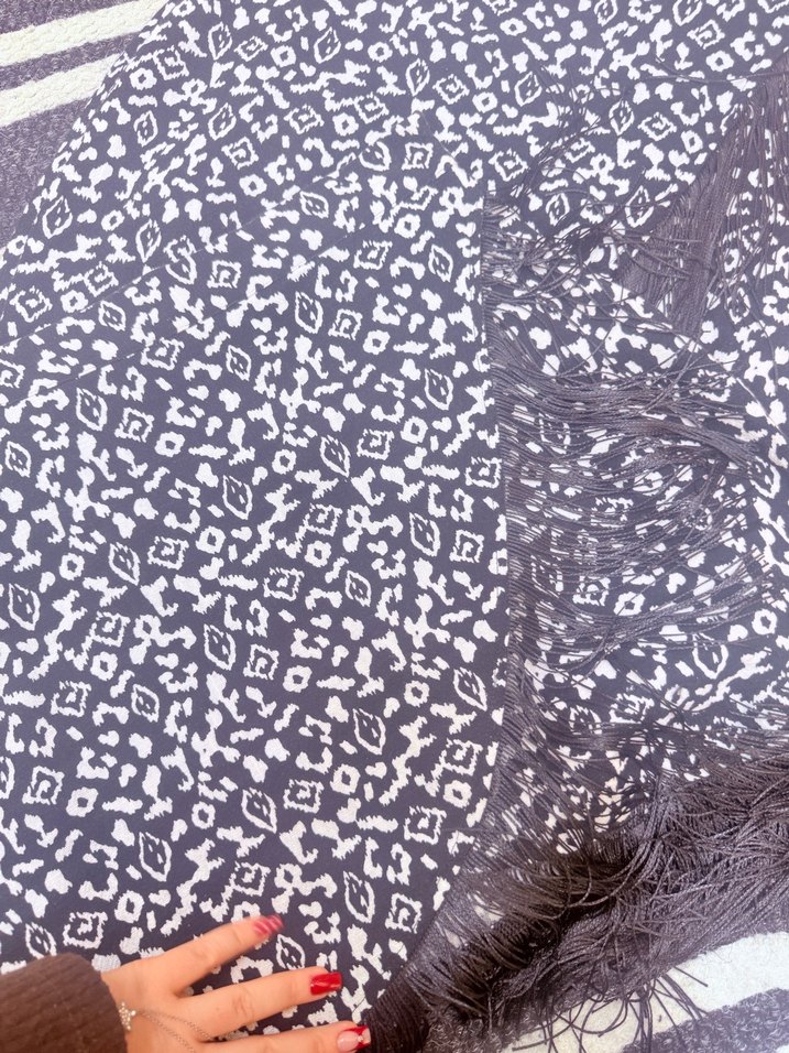 Kadın Bohem Gri etek - Görsel 4