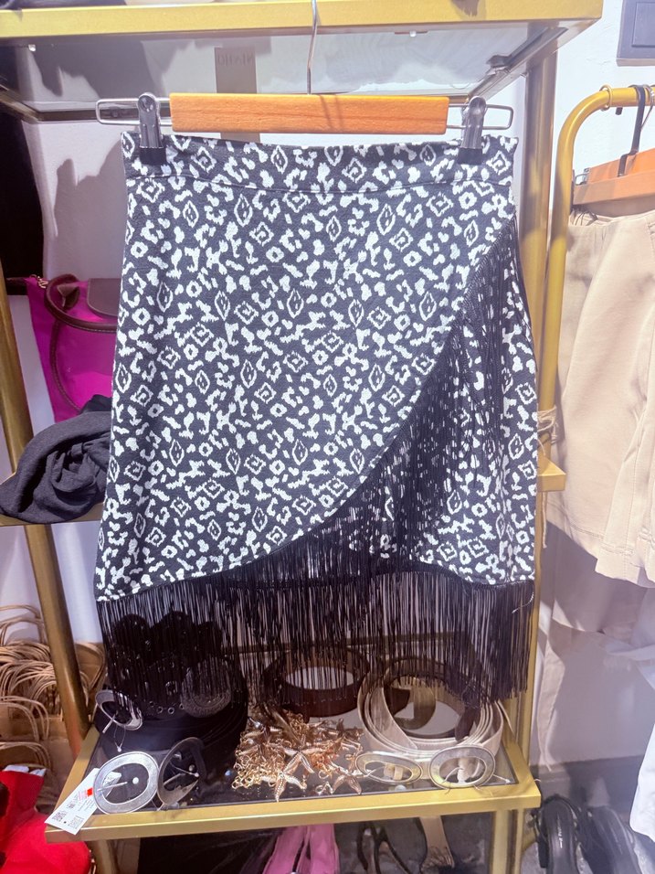 Kadın Bohem Gri etek - Görsel 5