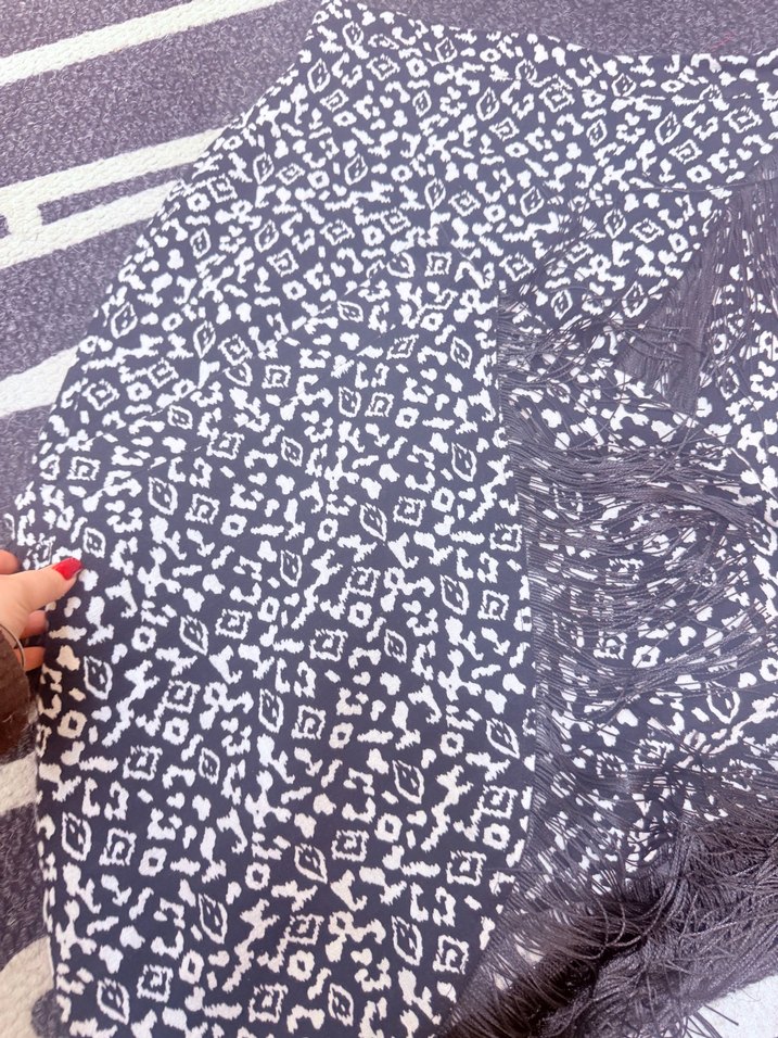 Kadın Bohem Gri etek - Görsel 2